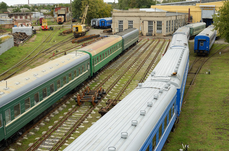Train depot in town,for repair of locomotives.