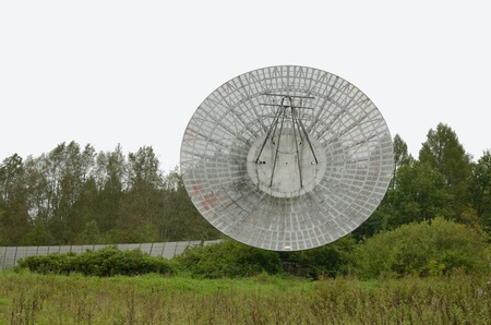 Old radio telescope - the tool for studying the galaxy .の写真素材