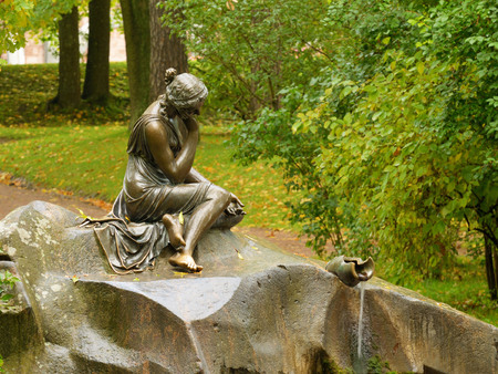 01.10.2016.Russia.Pushkin.This is the only sculpture specially created for the Catherine Park.のeditorial素材