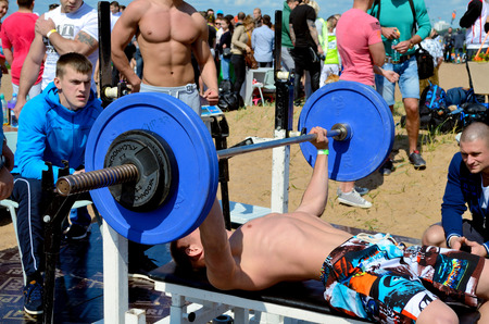 19.07.2015.Russia.Saint-Petersburg.Festival of beach sports among young people.のeditorial素材