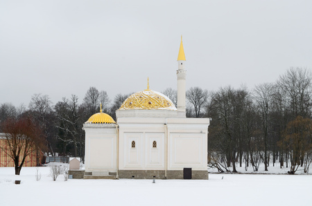 06.03.2016.Russia.Pushkin.The pavilion is a monument to victories in the Russo-Turkish war.のeditorial素材