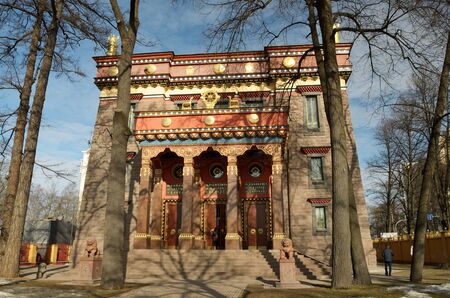 Saint-Petersburg.Temple with fine and unique architecture as a Buddhist temple.の写真素材