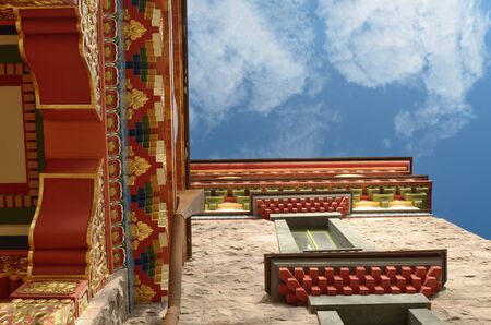 13.03.2016.Russia. Saint-Petersburg.Temple with fine and unique architecture as a Buddhist temple.