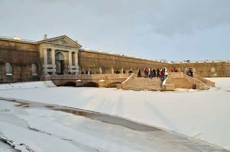 02.01.2017.Russia.Saint-Petersburg.Peter and Paul fortress is a historically unique protective structure.Now it is a big Museum.のeditorial素材