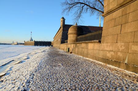04.01.2017.Russia.Saint-Petersburg.Peter and Paul fortress is a historically unique protective structure.Now it is a big Museum.のeditorial素材
