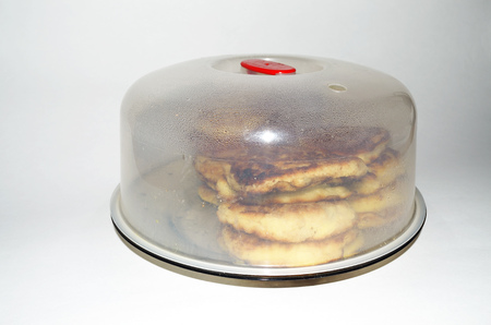 Fresh pancakes under the cover.They will serve for dinner.の写真素材