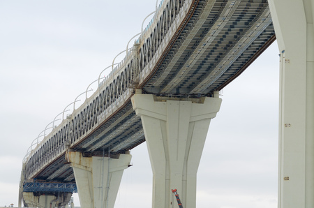 Automobile ring road is built out of solid concrete.