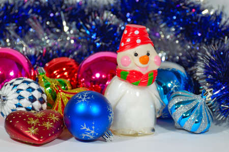 A colorful composition for Christmas.A variety of decorations on the tree.の写真素材