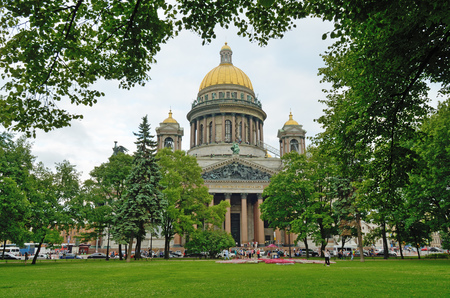 Saint-Petersburg.Russia.July.20.2018.St. Isaac's Cathedral as an architectural monument.Many tourists come to see or visit the Cathedral.のeditorial素材