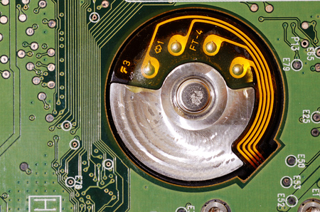 integrated circuit used in electronics.Modern equipment consists of such schemes.の写真素材