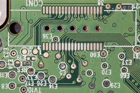 integrated circuit used in electronics.Modern equipment consists of such schemes.の写真素材