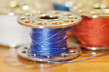 Coil with a sewing thread.Use for sewing clothes.の写真素材