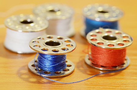 Coil with a sewing thread.Use for sewing clothes.の写真素材