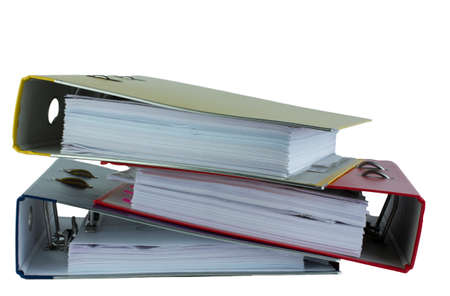 Folder isolated on white background with documents