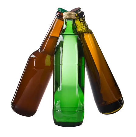 Bottle on a white isolated with lid closedの写真素材