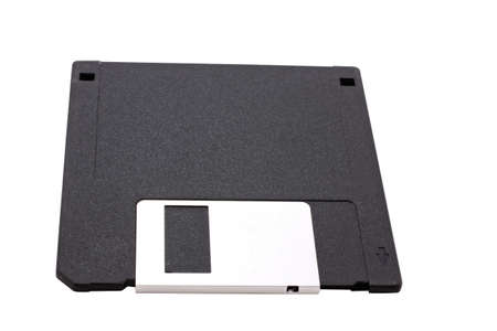 Floppy disk for the data carrier black insulated on white background