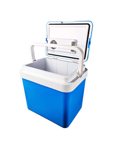 Fridge for picnic, isolated on a white background.の写真素材