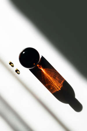 Vitamin D supports your health and immunity when self-isolation. Stay home and be healthy.の写真素材