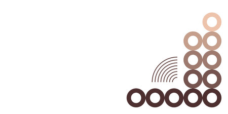 Bauhaus geometric web banner with different shapes in Boho color.のイラスト素材