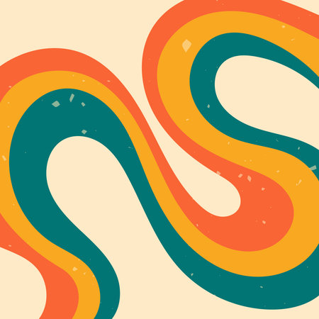 Square background with green and yellow loops.のイラスト素材