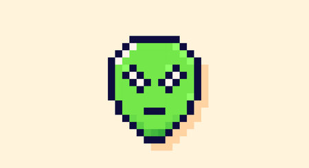Pixel art image of a green alien.