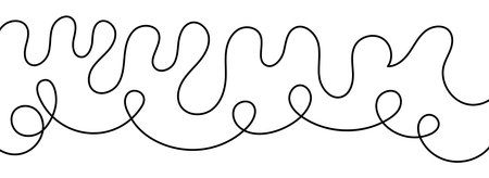Black irregular squiggly line cord.