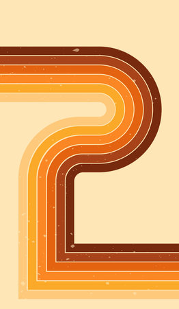 Wavy rainbow stripe design with retro groovy energy.