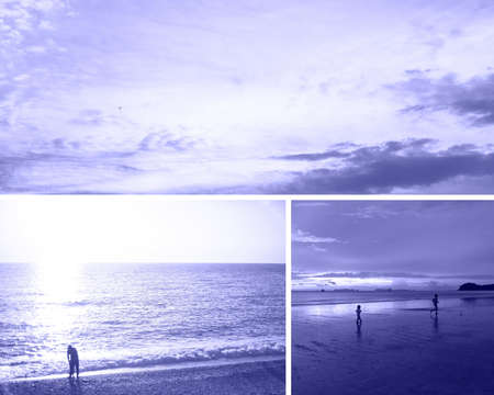 Collage in the color of the year 2022. Backgrounds and textures for design.