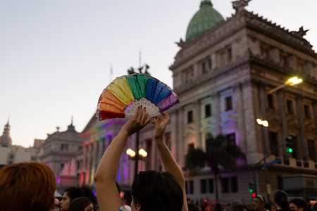 LGBTQ Pride March, National Congress, Buenos Aires, Argentina, November 4, 2023のeditorial素材