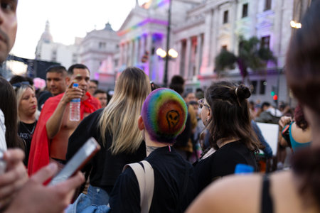 LGBTQ Pride March, National Congress, Buenos Aires, Argentina, November 4, 2023のeditorial素材