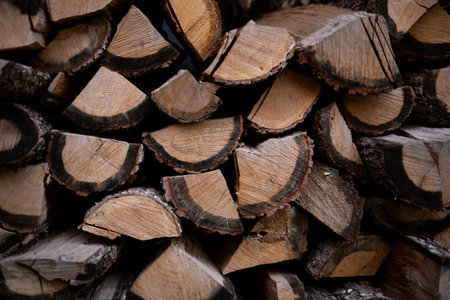 neatly stacked firewood, great background for design