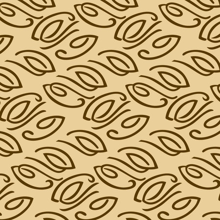 Vector illustration of seamless geometric leaf patterns. Floral organic background for decoration, poster, banner, greeting card, greeting card, advertising, packaging, coverのイラスト素材