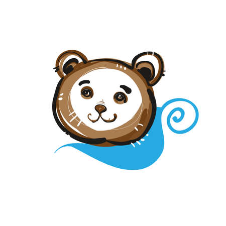 Hand drawn sketch. Vector illustration of bear.のイラスト素材