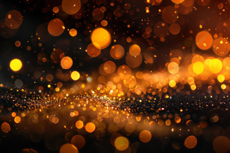 Golden Glitter Extravaganza A Dazzling Night of Sparkling Radiance and Mystical Dust Motionの素材