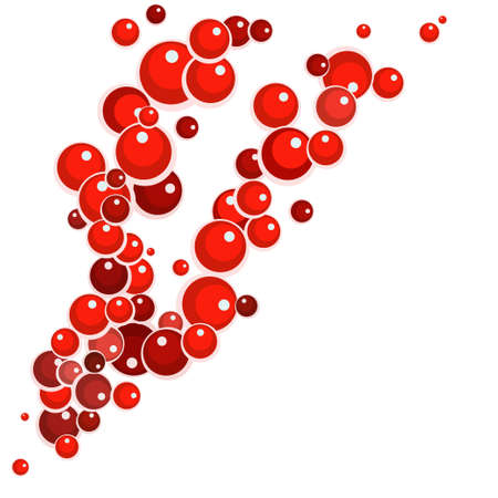 Abstract background with red bubbles.Isolatedのイラスト素材