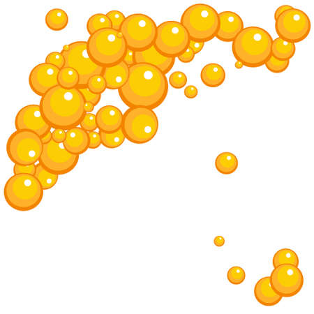 Abstract background with orange bubbles.Isolatedのイラスト素材