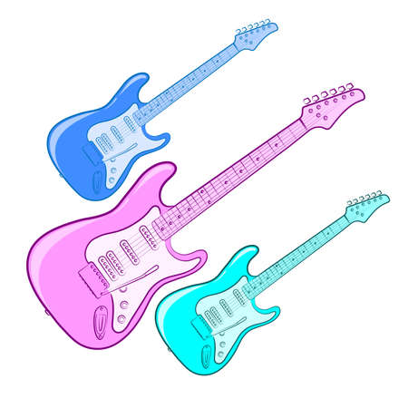 Electric guitar vector .Musical instrument.のイラスト素材