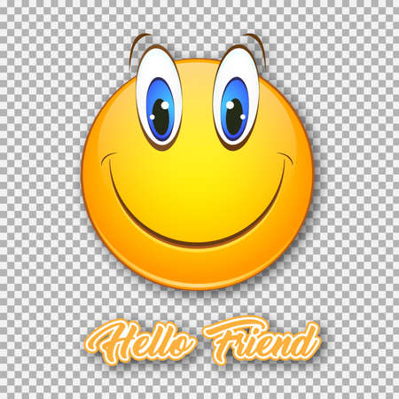 Happy Smiles, sticker .Vector illustration.のイラスト素材