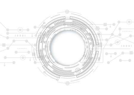 Technologies of the Future, Baner.Technical drawings .Round HUD Elements.のイラスト素材