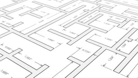 House plan project .Technical drawing background.Engineering design.