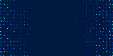 Technology blue background.Future technologies.Electronic banner with dots and squares.Vector...