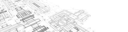 Engineering construction, industrial background.Mechanic technology banner.3D illustration.