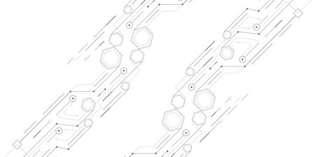 Technological white background.Abstract tech.Geometric lines.Vector illustration.のイラスト素材