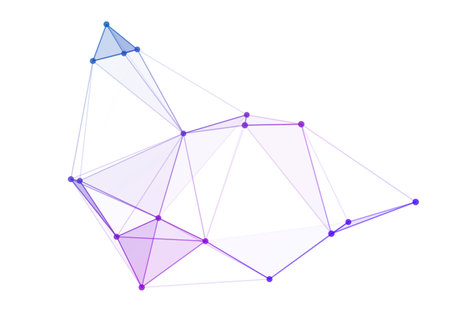 Technological background from polygons and lines.Molecule structure and communication.Technology banner.Vector illustrationのイラスト素材