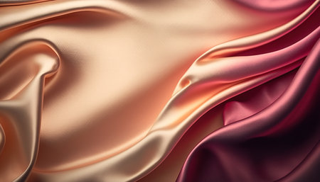 Background from silk fabric.Abstract.Generative ai.の写真素材