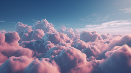 Abstract pink clouds. generative ai.の素材
