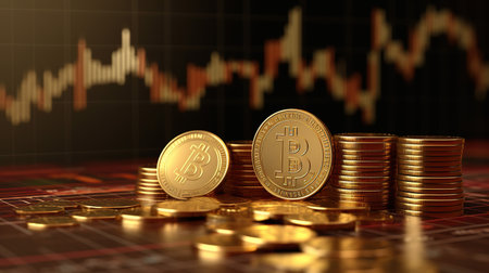 Cryptocurrency. Business Trading. Generative AIの素材