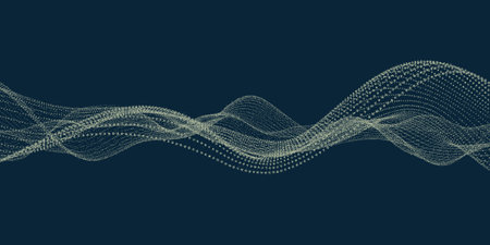 Wavy line drawing .Abstract black background from lines. Design element. Vector illustration.のイラスト素材