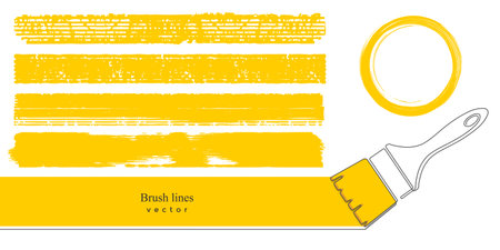 Strip paint .Brush paint vector set.Grunge background. Roller brushes .Abstract spot.のイラスト素材