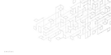 White abstract background. Modern engineering. Technology background. Vector illustration.のイラスト素材